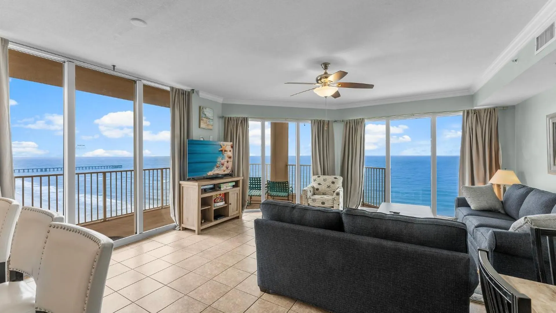 Apartment Stunning 3Br Corner Tidewater Resort Beachfront Condo! Sleeps 10! By Dolce Vita Getaways Pcb! Panama City Beach